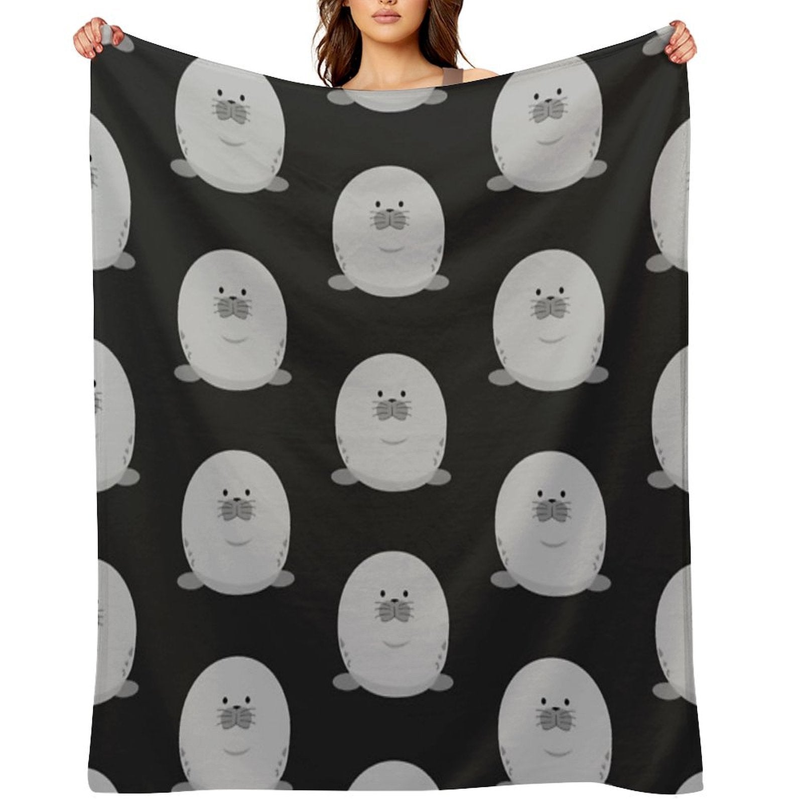 Cute Chonky Seal Durable Throw Blanket