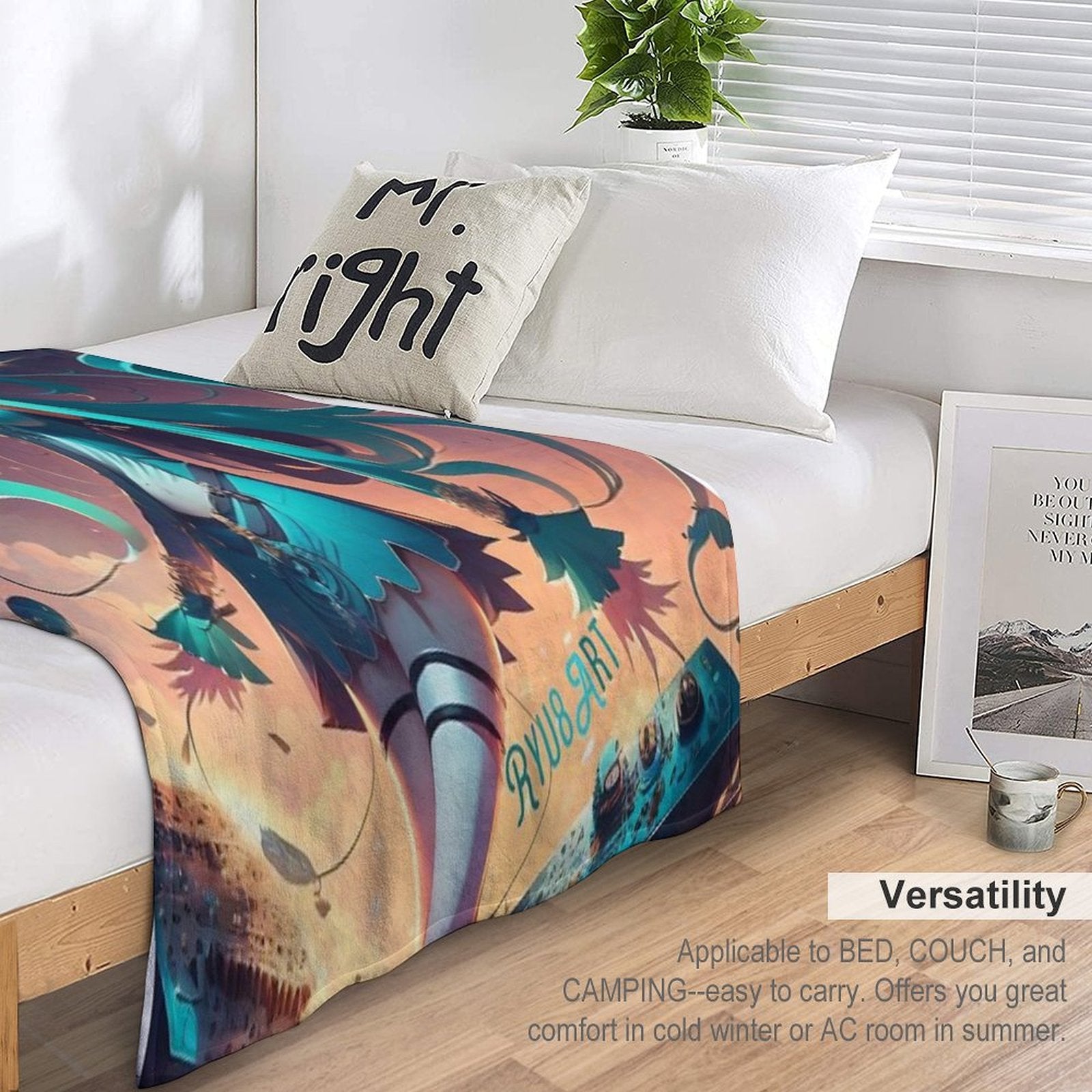 Hatsune Miku Shrink-resistant Throw Blanket