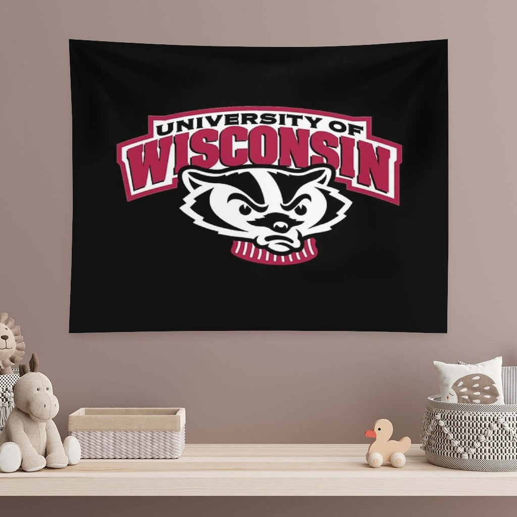 Cool Wisconsin Badgers Design Tapestry