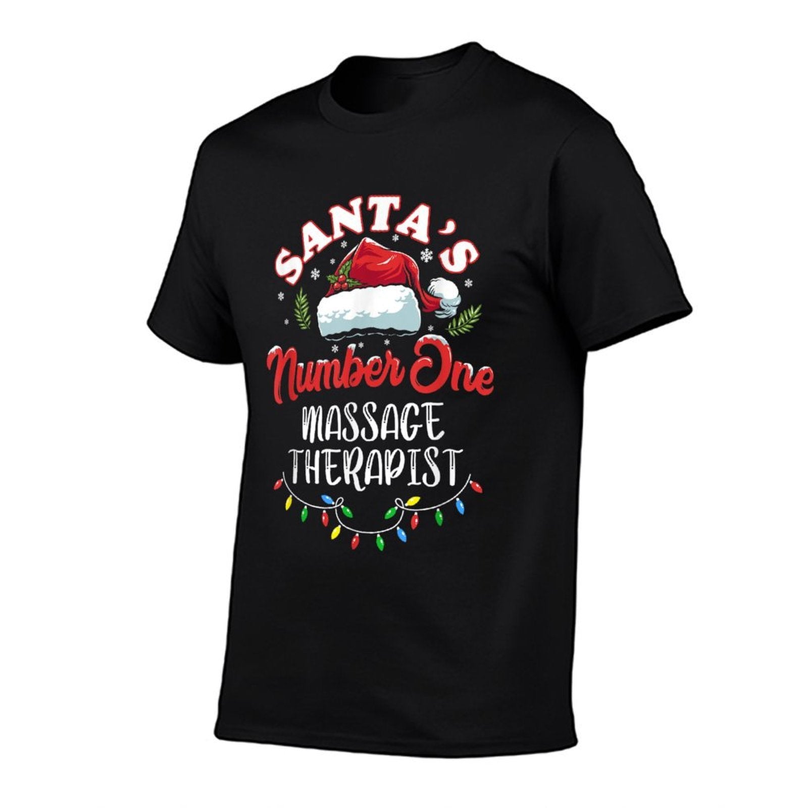 Masseuse Christmas Gift Santas Number One Massage Therapist  Polyester Blend T-Shirt