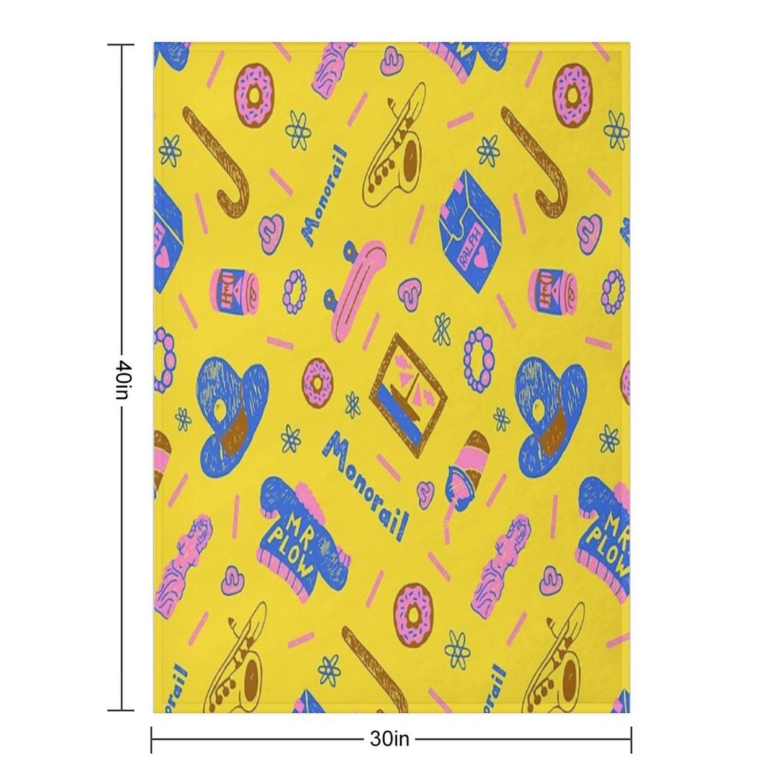 Comprehensive Simpsons Pattern Premium Throw Blanket