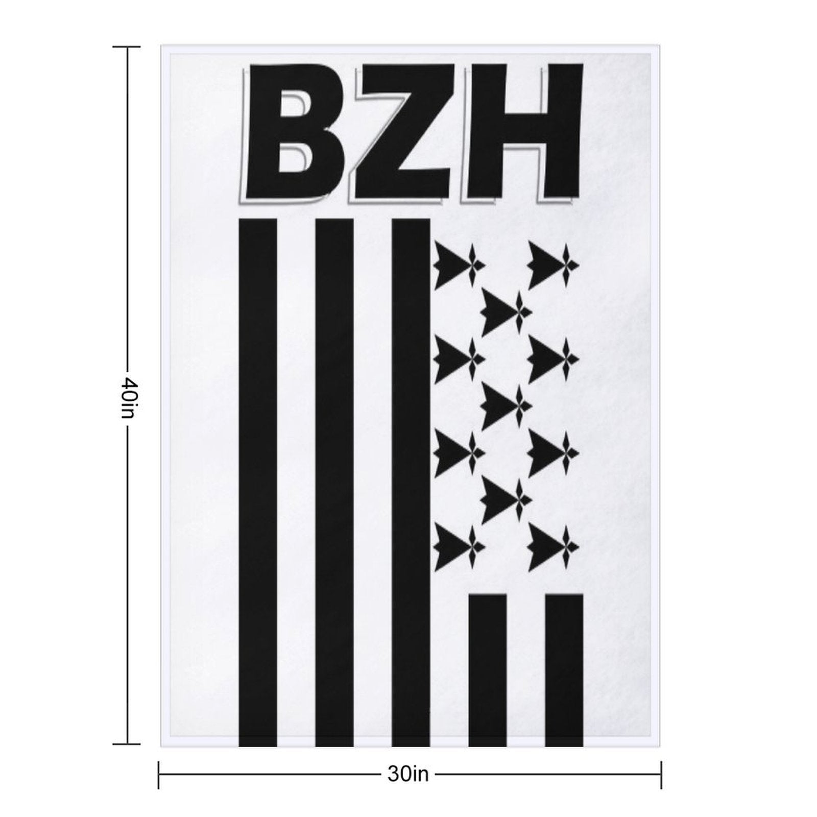 BZH - Breizh - Bretagne - Brittany France Versatility Throw Blanket