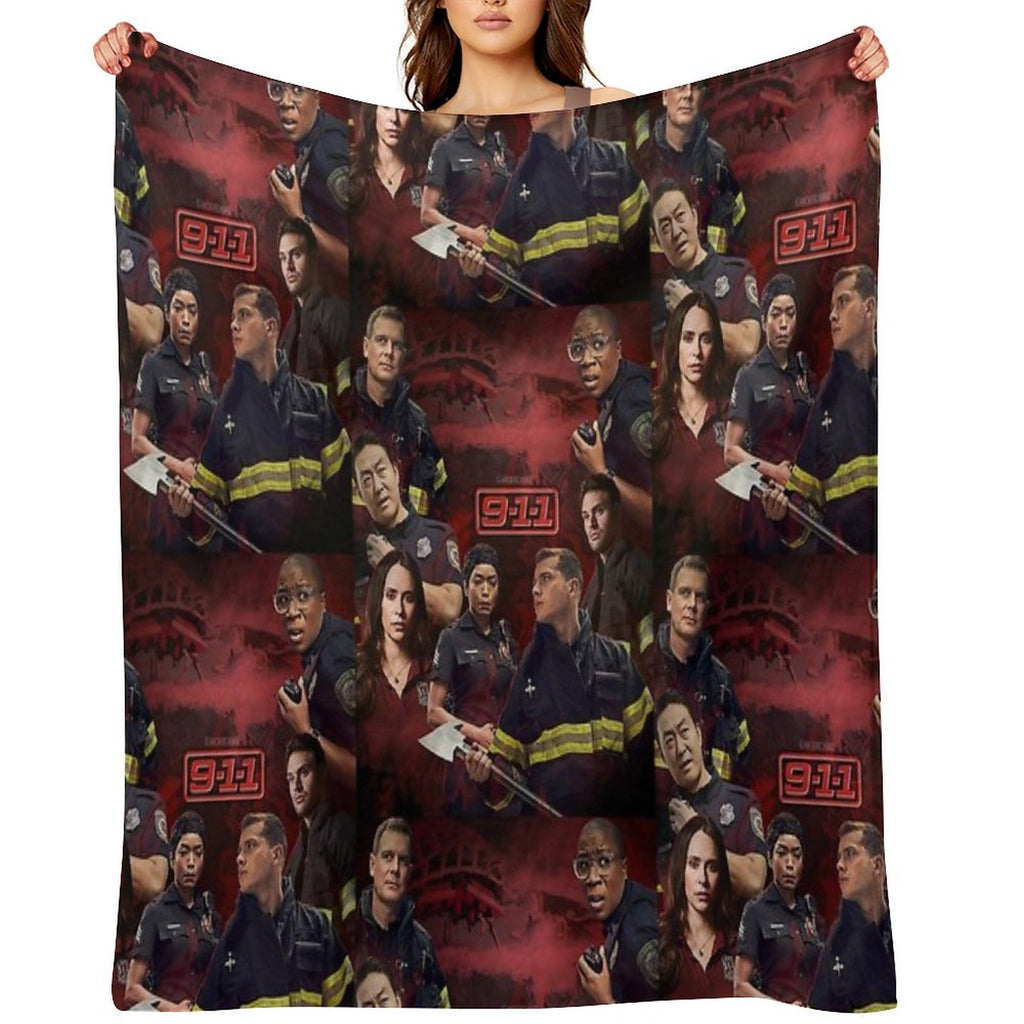 9-1-1 - Red Glare Shrink-resistant Throw Blanket