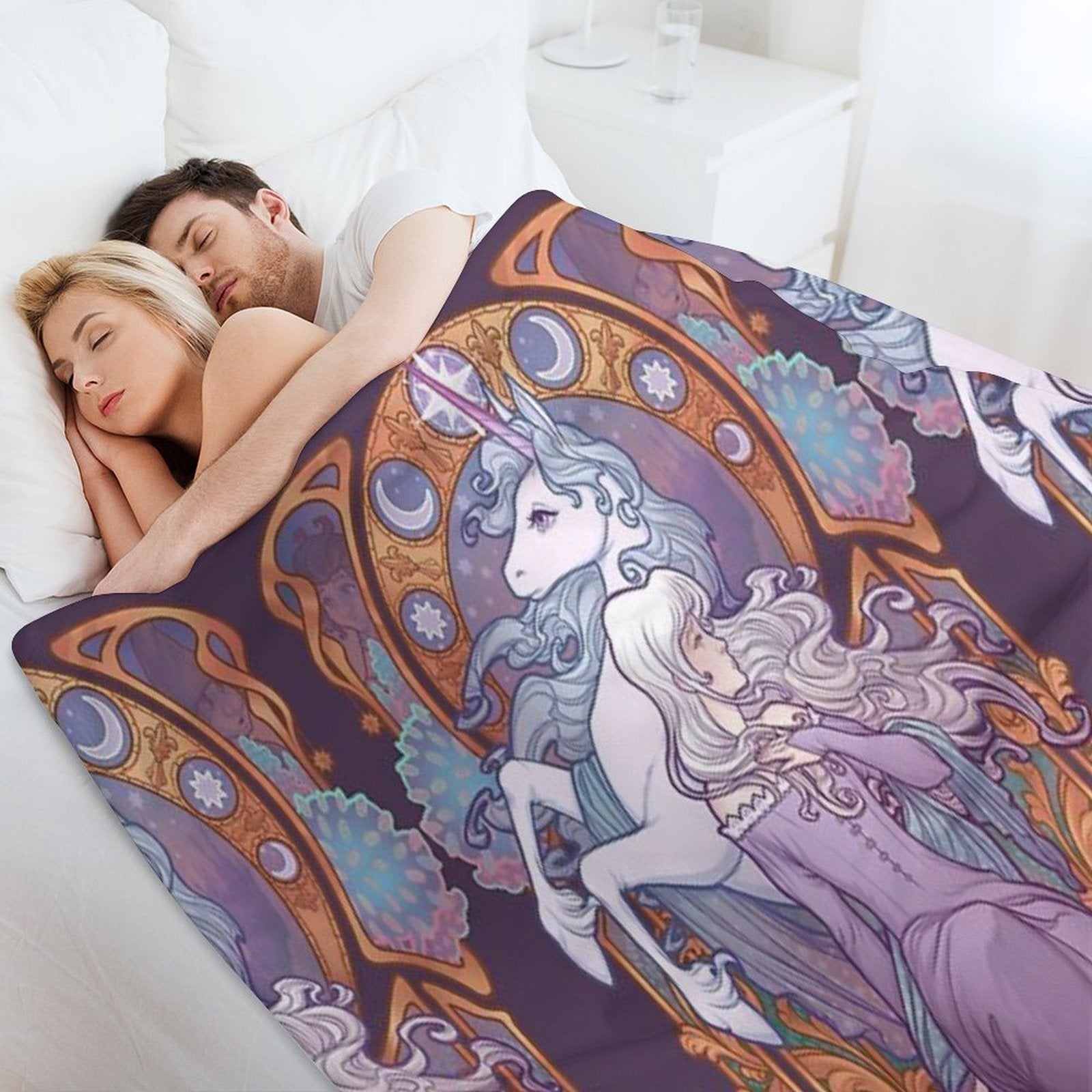 Lady Amalthea - The Last Unicorn Compact Throw Blanket