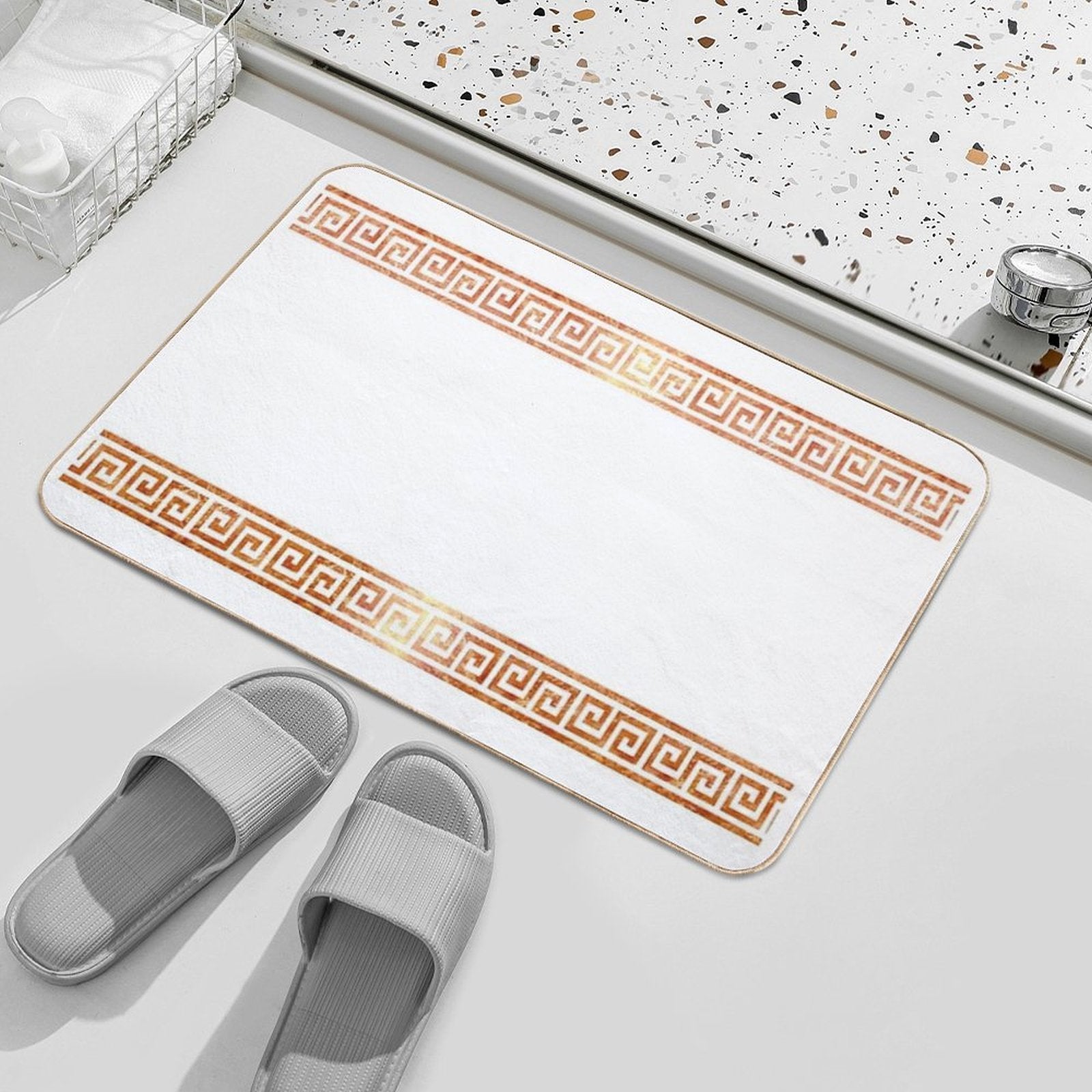 Greek Geometric Pattern  Multi-Purpose Bath Mat