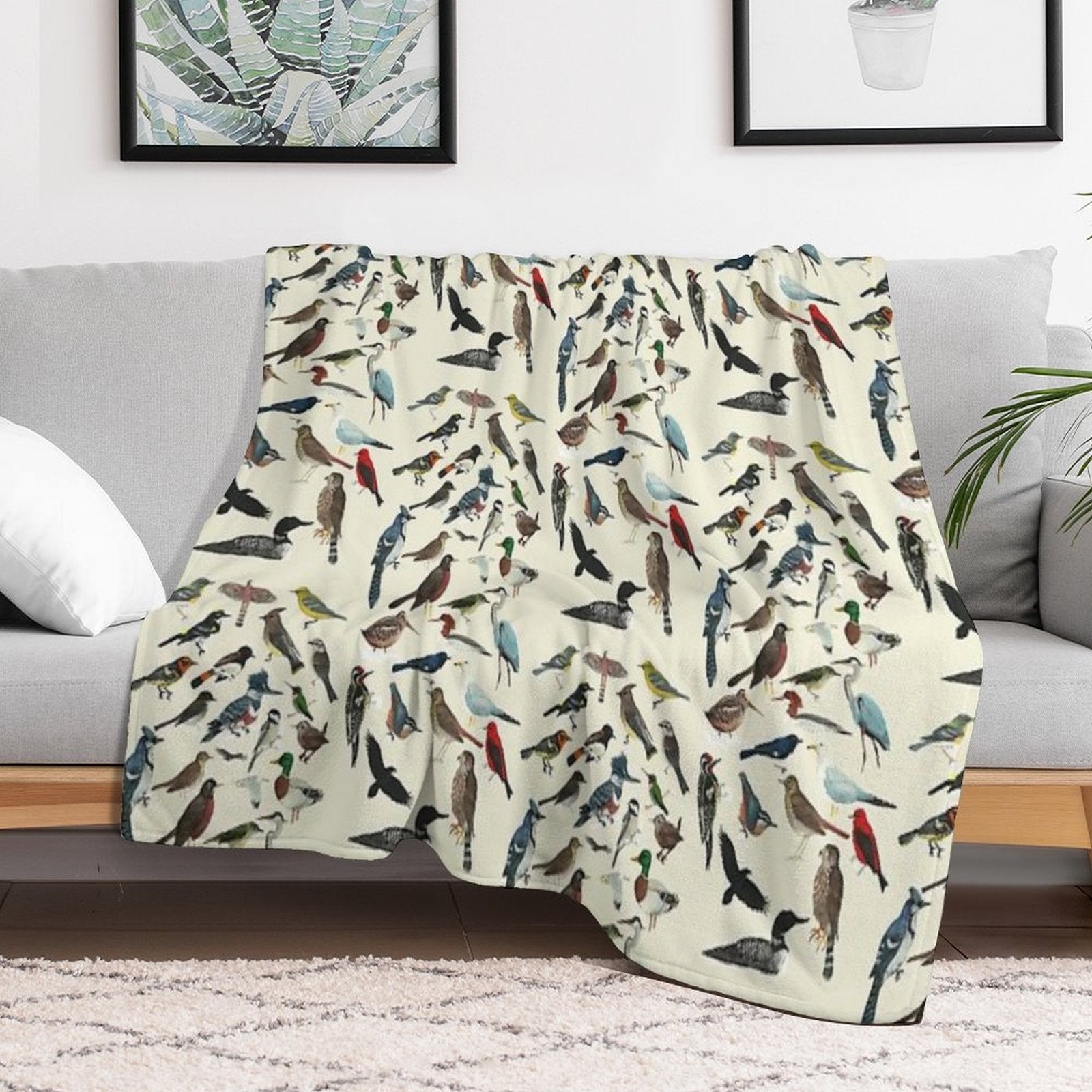 Bird Fanatic Sustainable Throw Blanket