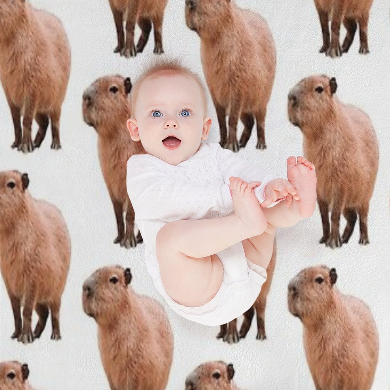 Cute Capybara Compact Throw Blanket