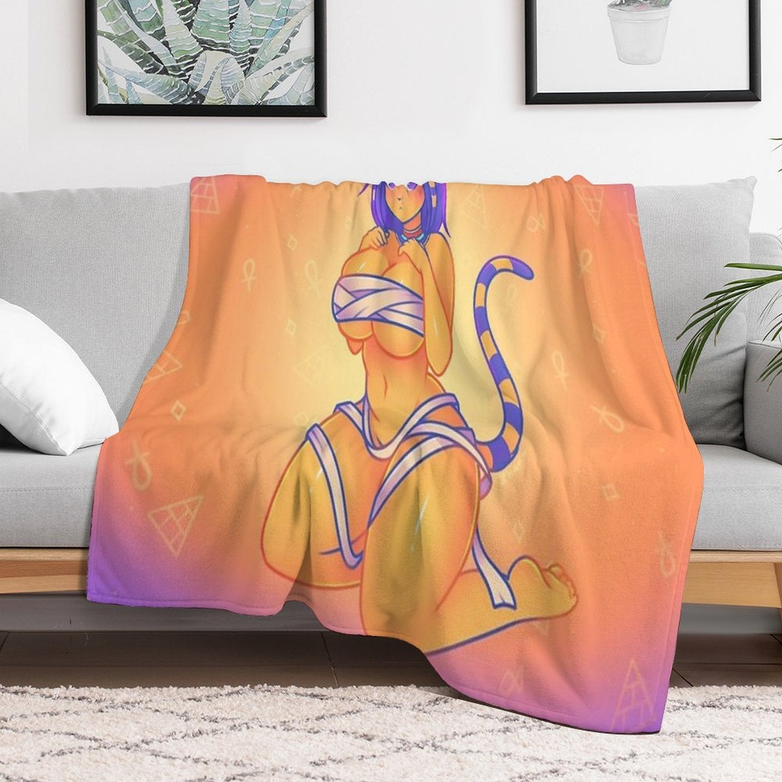 Queen Ankha! Multi-functional Throw Blanket