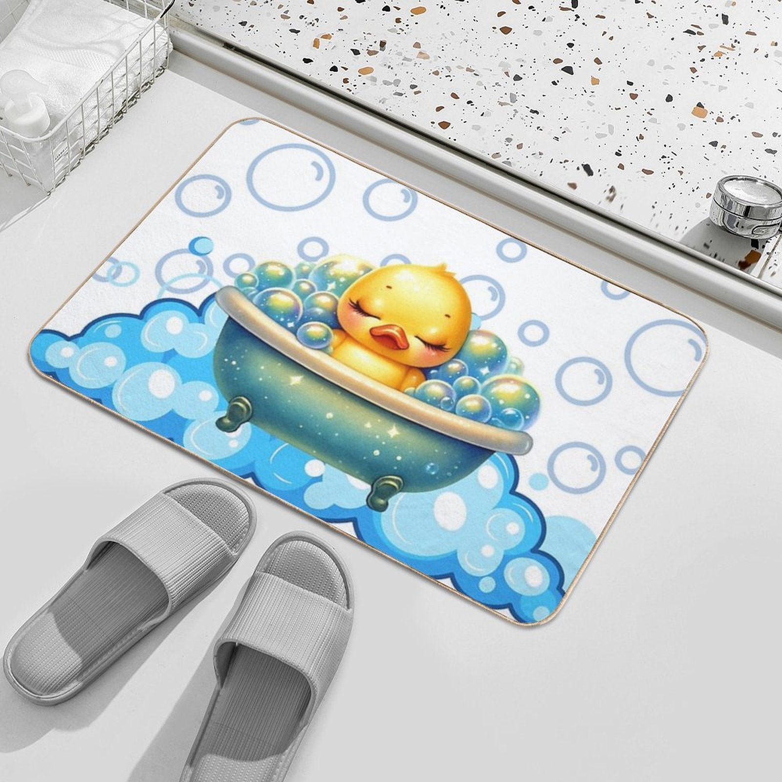Bubble Bath Bliss  High-Traffic Bath Mat