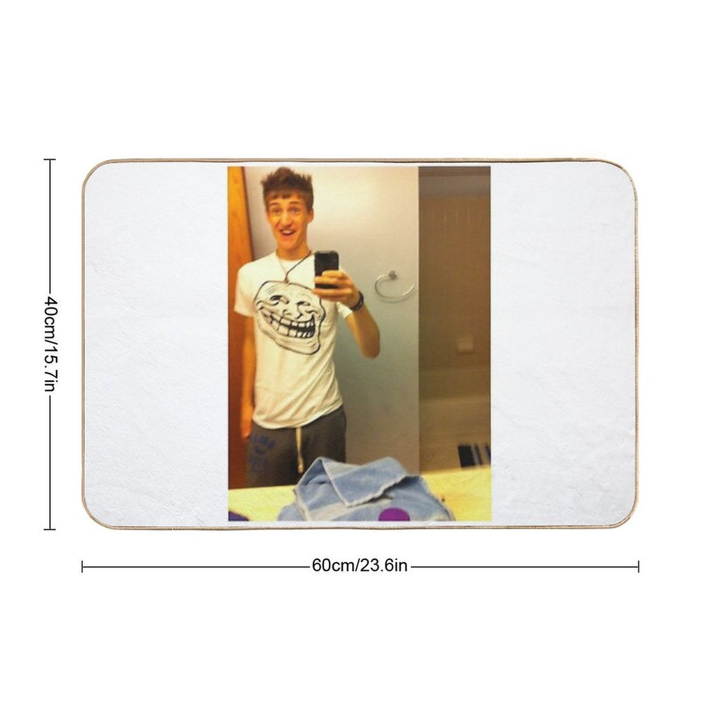 NINJA TROLL AWESOME  Fade-Resistant Bath Mat