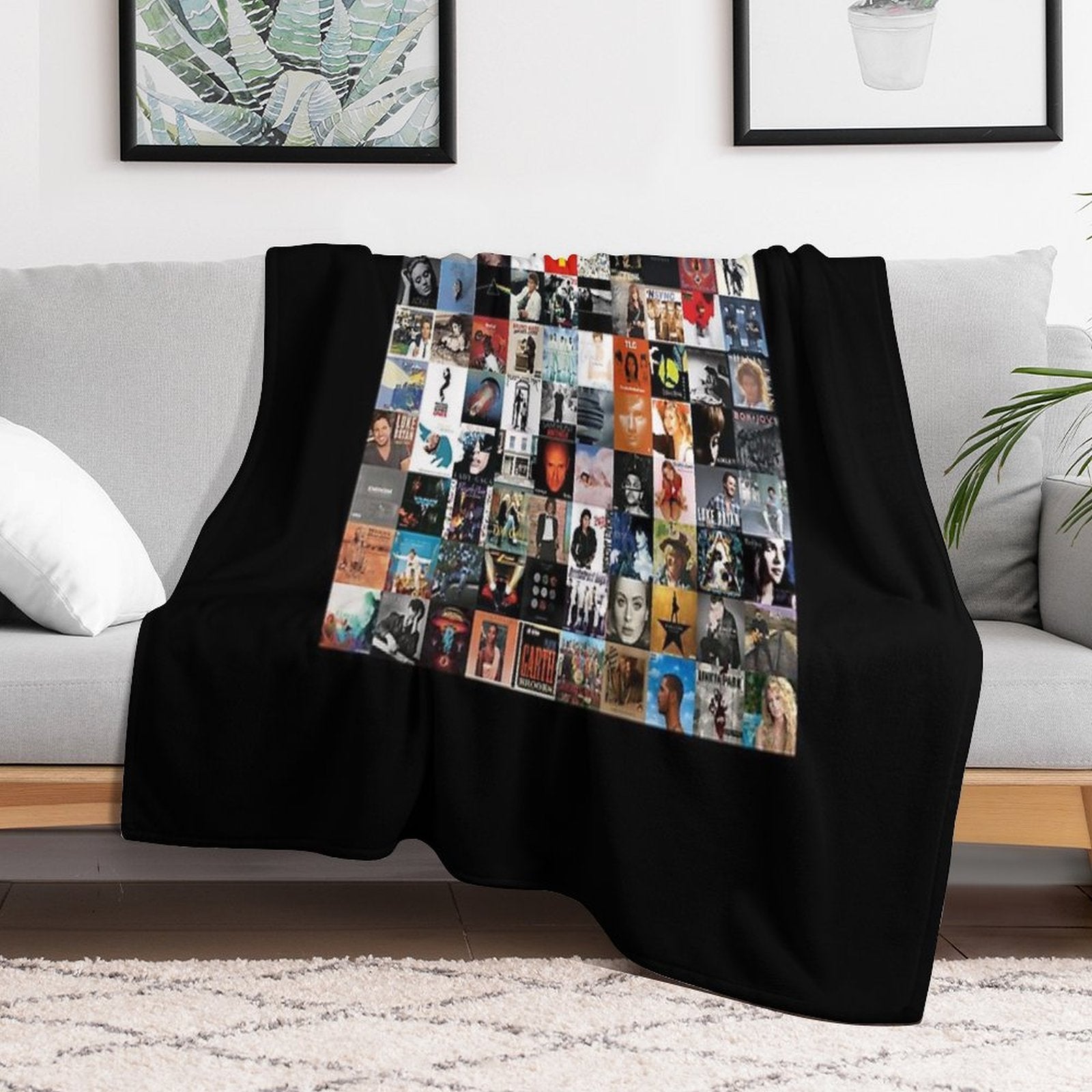 Pop Album Cover Collage Classic Gift-ready Throw Blanket