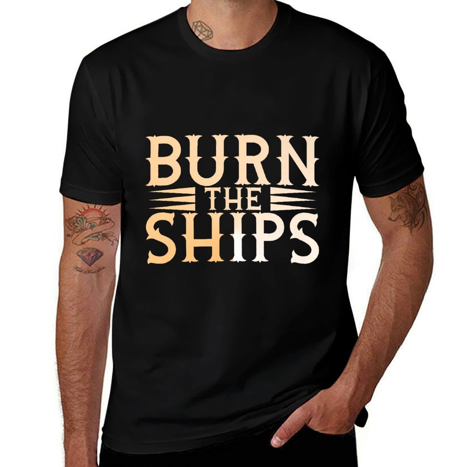 Burn The Ships Patriotic Fourth of July Freedom Premium  Lightweight T-Shirt