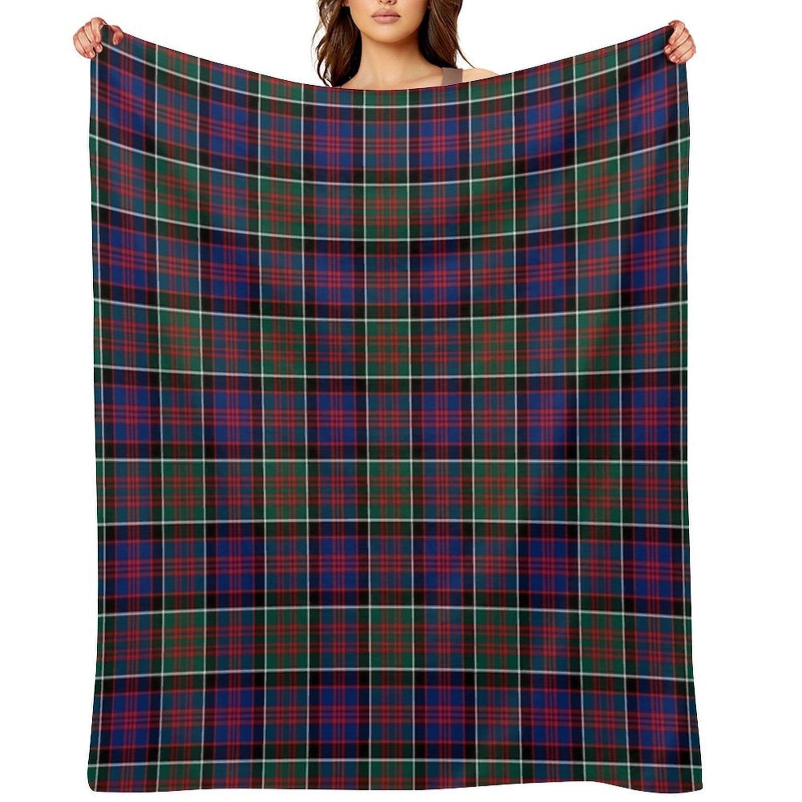Clan MacDonald of Clanranald Tartan Easy Care Throw Blanket