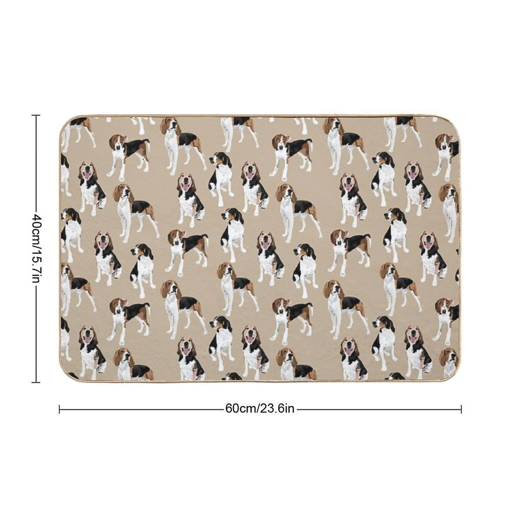 Treeing Walker Coonhound on Tan  Pet-Safe Bath Mat