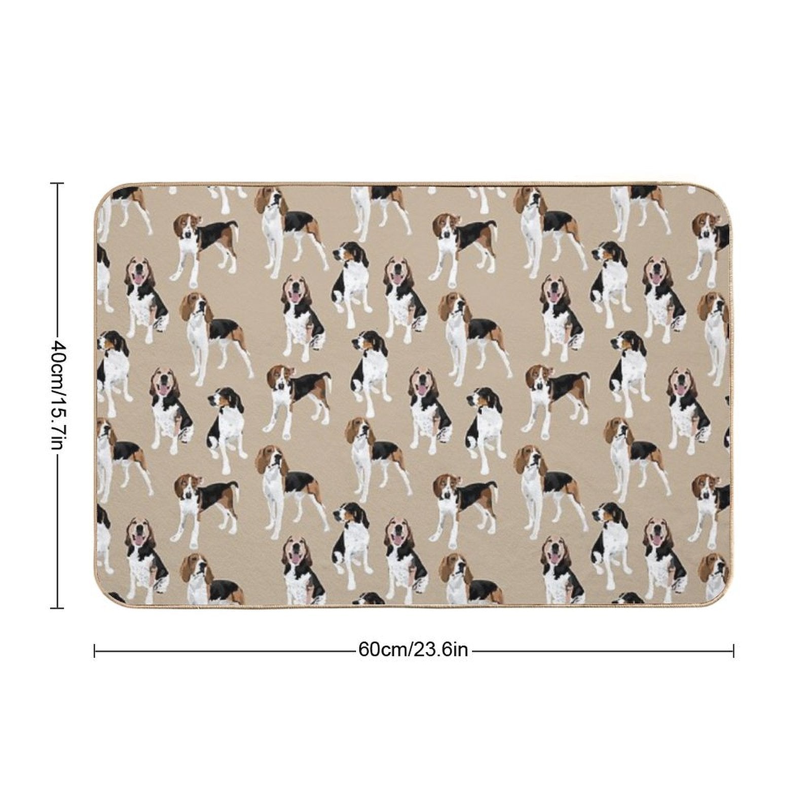 Treeing Walker Coonhound on Tan  Pet-Safe Bath Mat