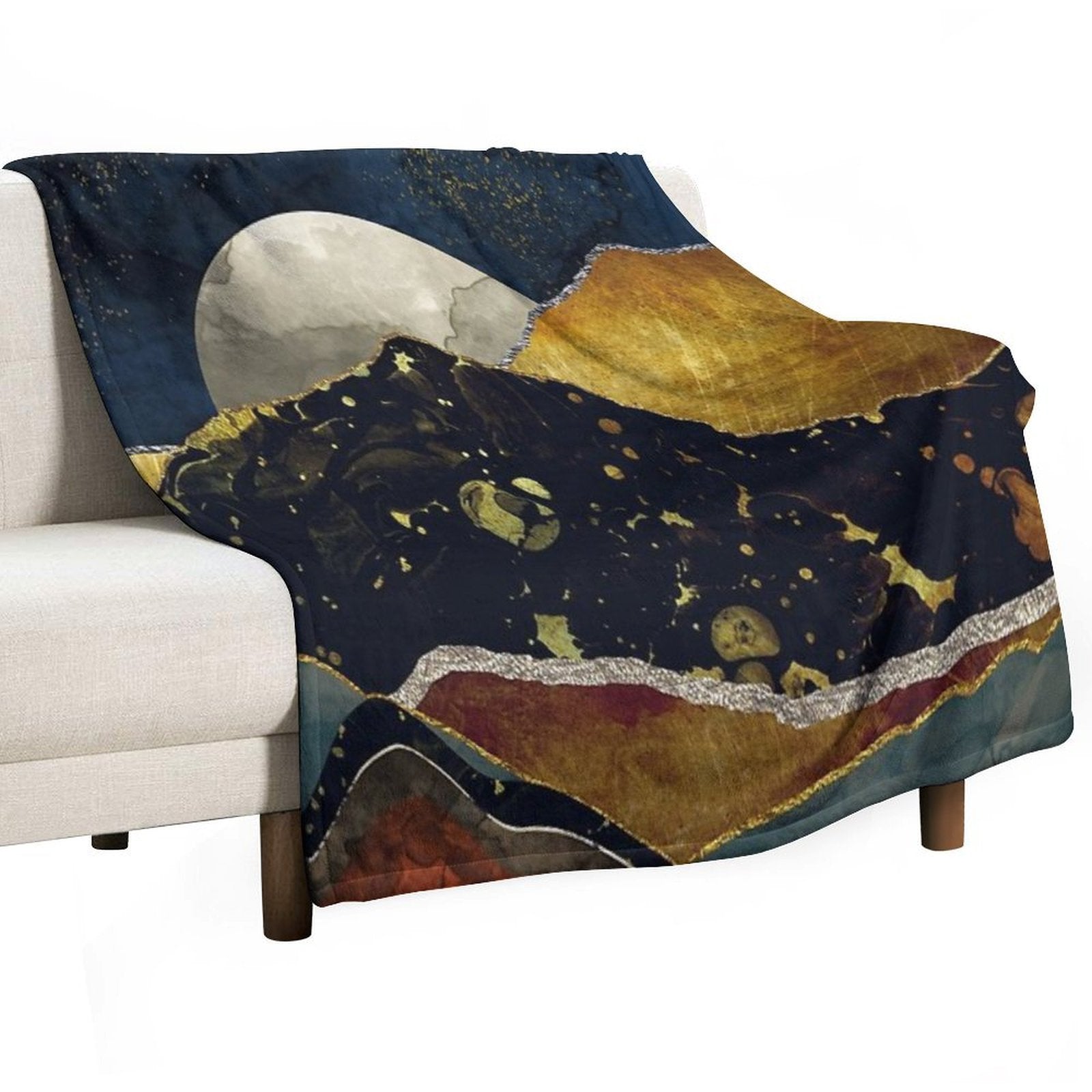 Bronze Night Travel-friendly Throw Blanket