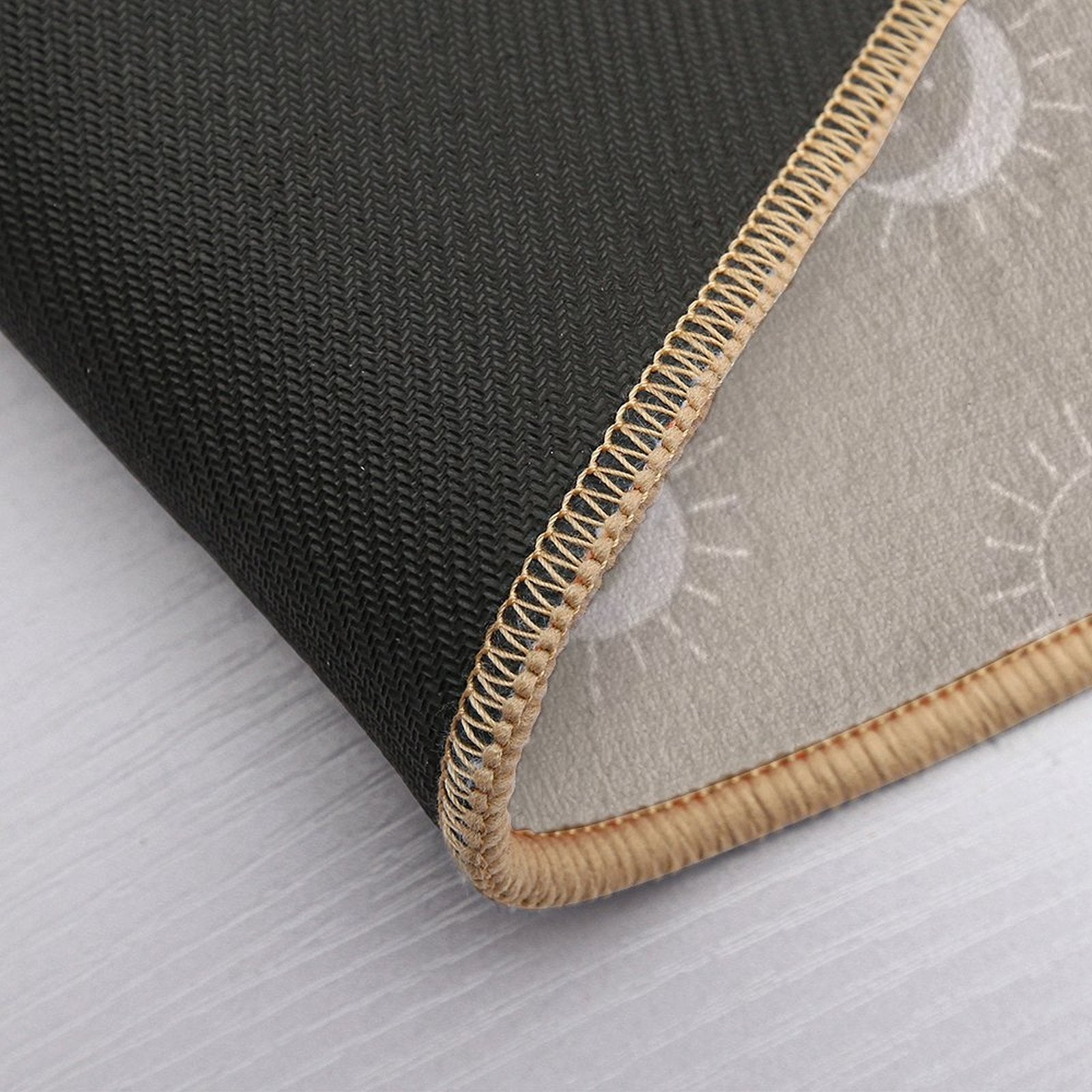Pretty Sun And Moon Pattern Soft Aesthetic In Muted Colors Light Taupe  Pet-Safe Bath Mat