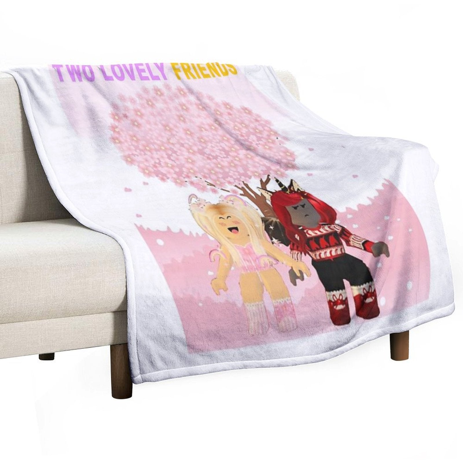 Two Best Friends IamSanna And Moody Wrinkle-free Throw Blanket