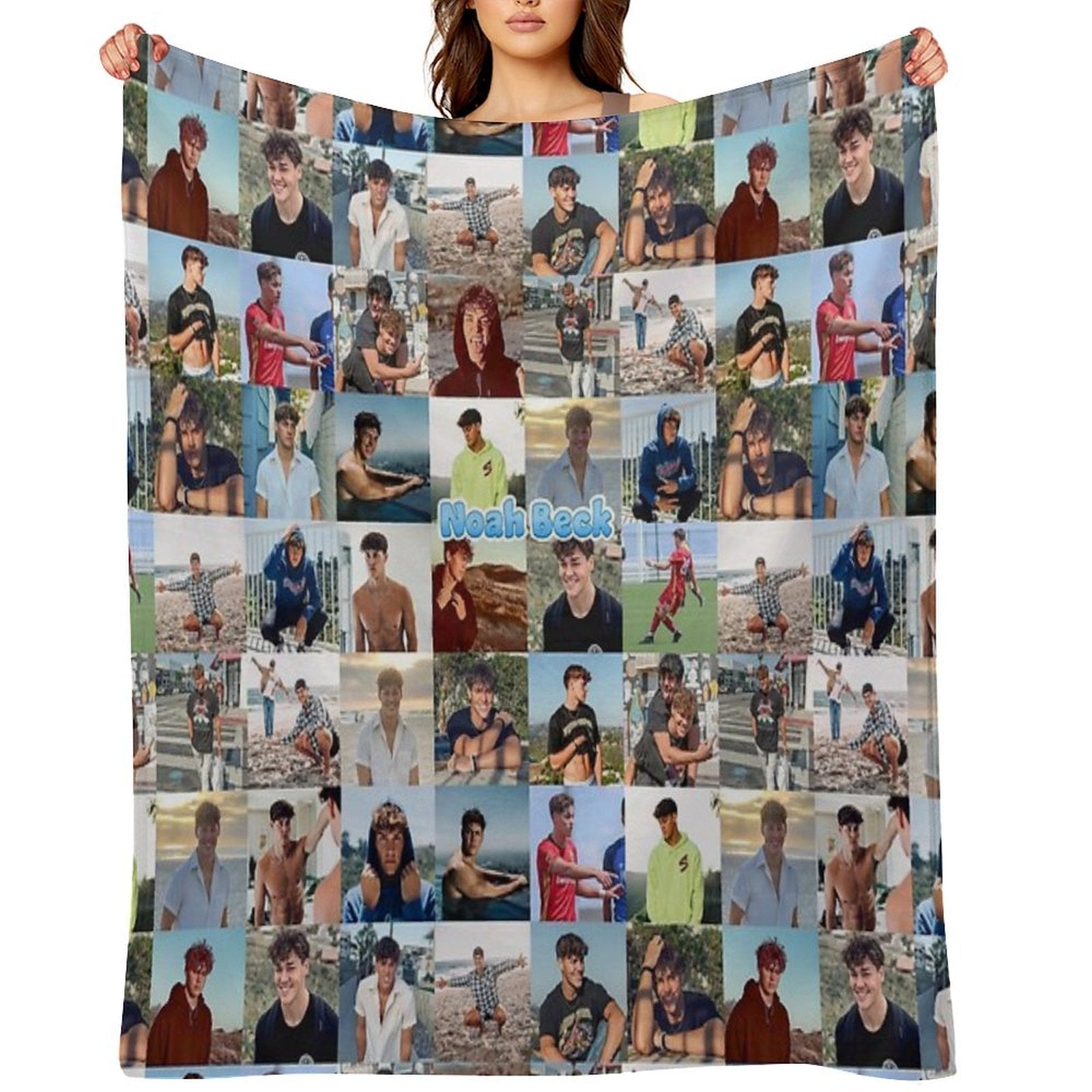 Noah Beck Collage Sustainable Throw Blanket