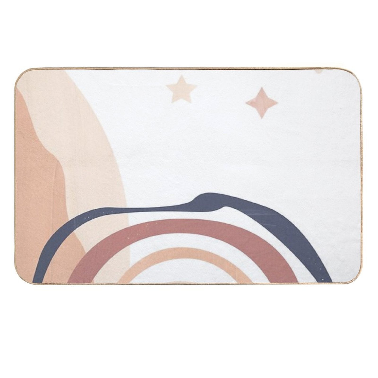 Mountain Haze 2 - Landscape Line Art Abstract Simple Lines  Easy To Clean Bath Mat