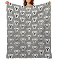 White Boxer Premium Throw Blanket