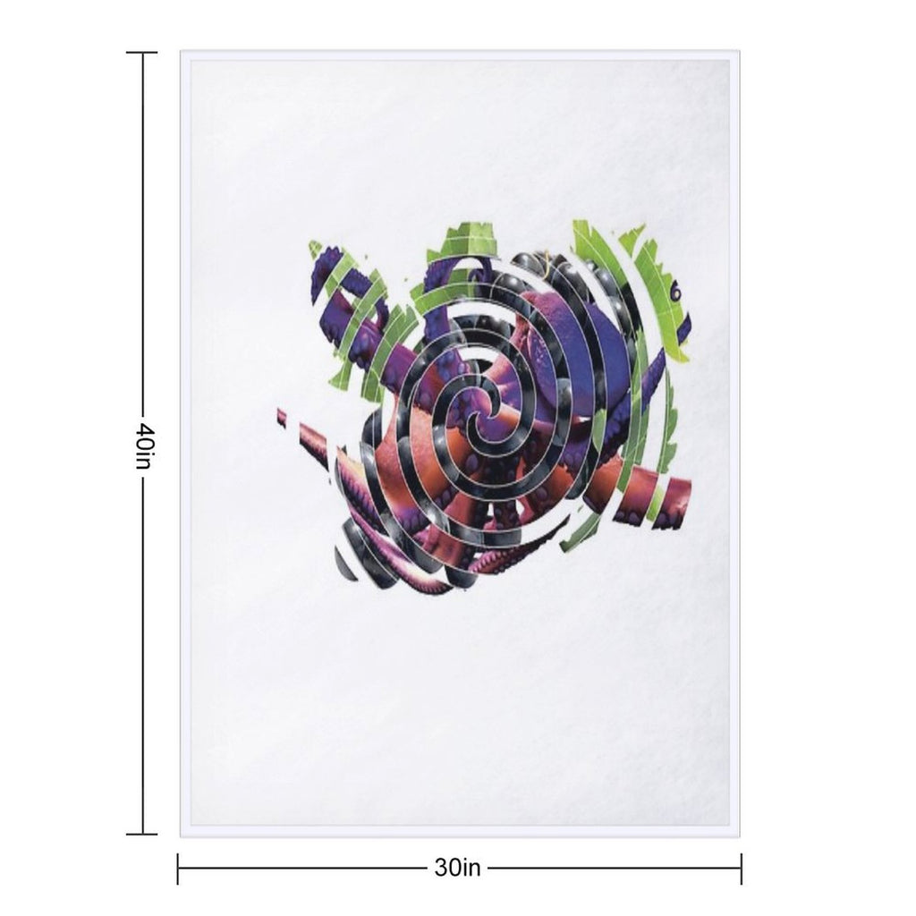 Octopus Grape °1 Sustainable Throw Blanket