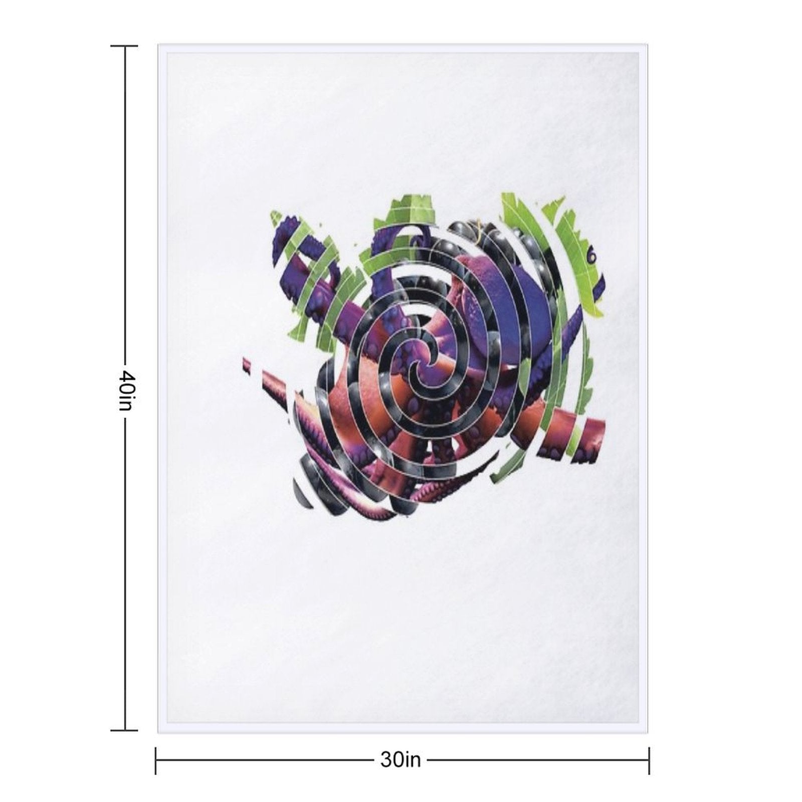 Octopus Grape °1 Sustainable Throw Blanket