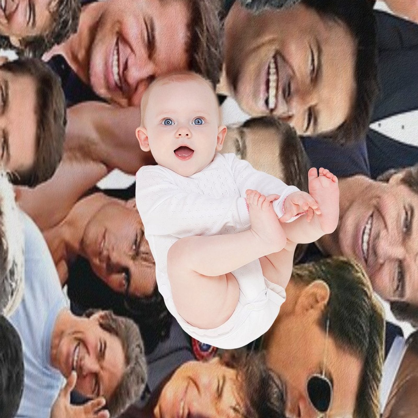 Tom Cruise Photo Collage Travel-friendly Throw Blanket
