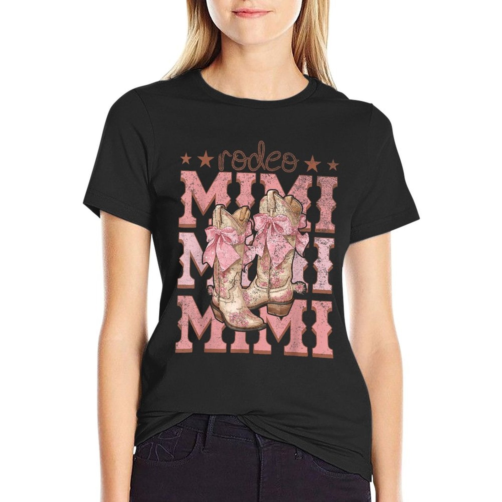 Rodeo Mimi Pink Boots Coquette Cow-Girl Birthday Party  Moisture-wicking T-Shirt