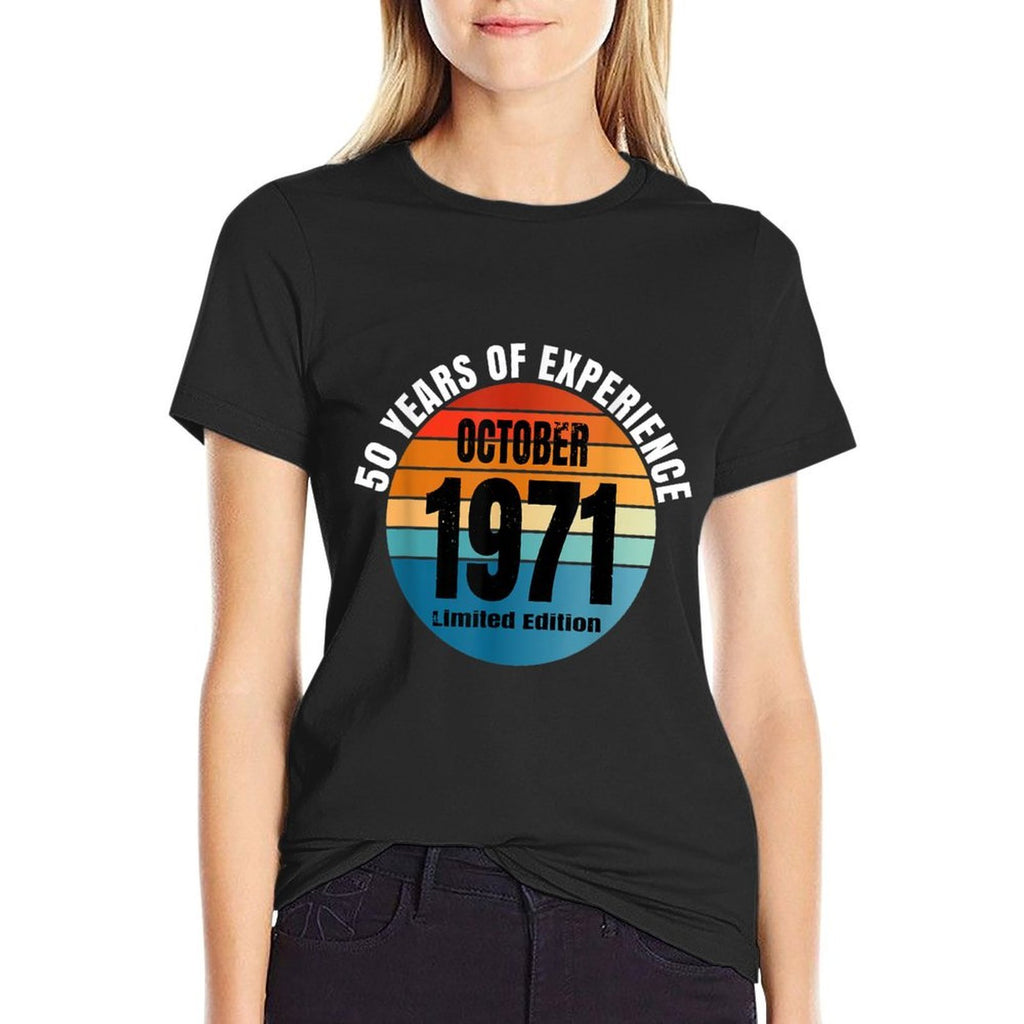Mens October 1971 Men's 50th Birthday  Stretchy T-Shirt