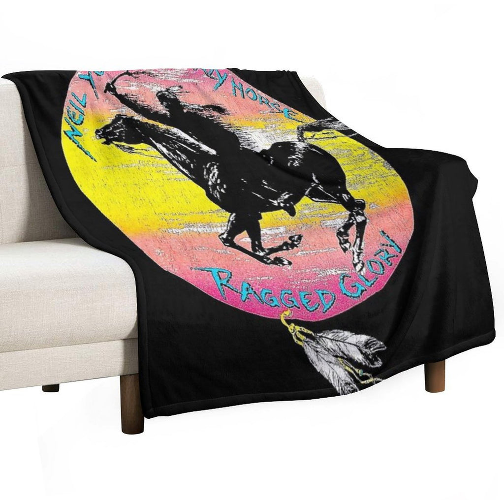 Ragged Glory. Travel-friendly Throw Blanket