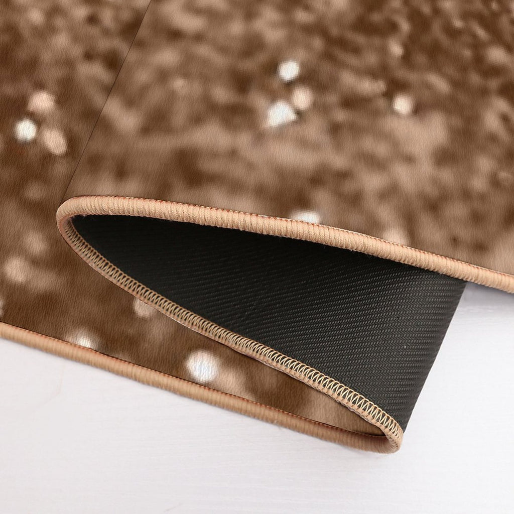 Gold Brown Glam #2 (Photo of Glitter Only - Not Reflective)  Repositionable Bath Mat