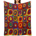 KANDINSKY HD - Color Study Squares Art Painting Wrinkle-free Throw Blanket