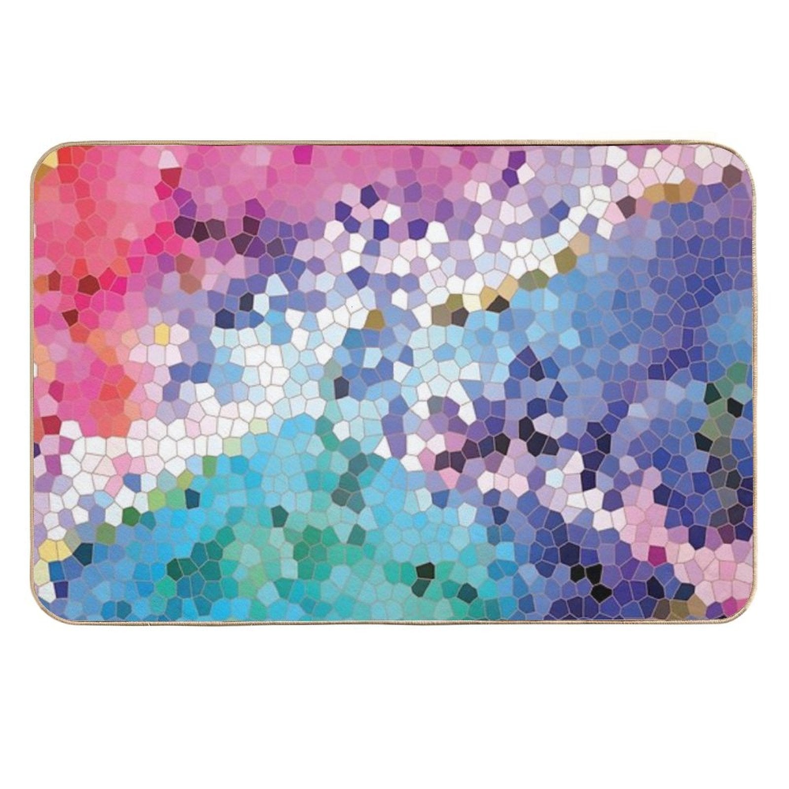 Pink Terrazzo Pattern  Fade-Resistant Bath Mat