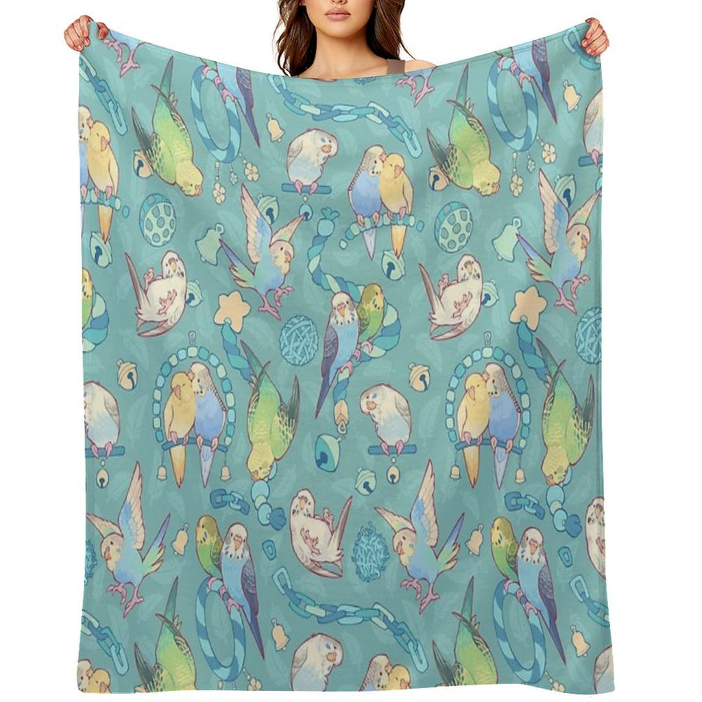 Budgie Bunch Bubblegum Ice Cream Flavored Plush Throw Blanket