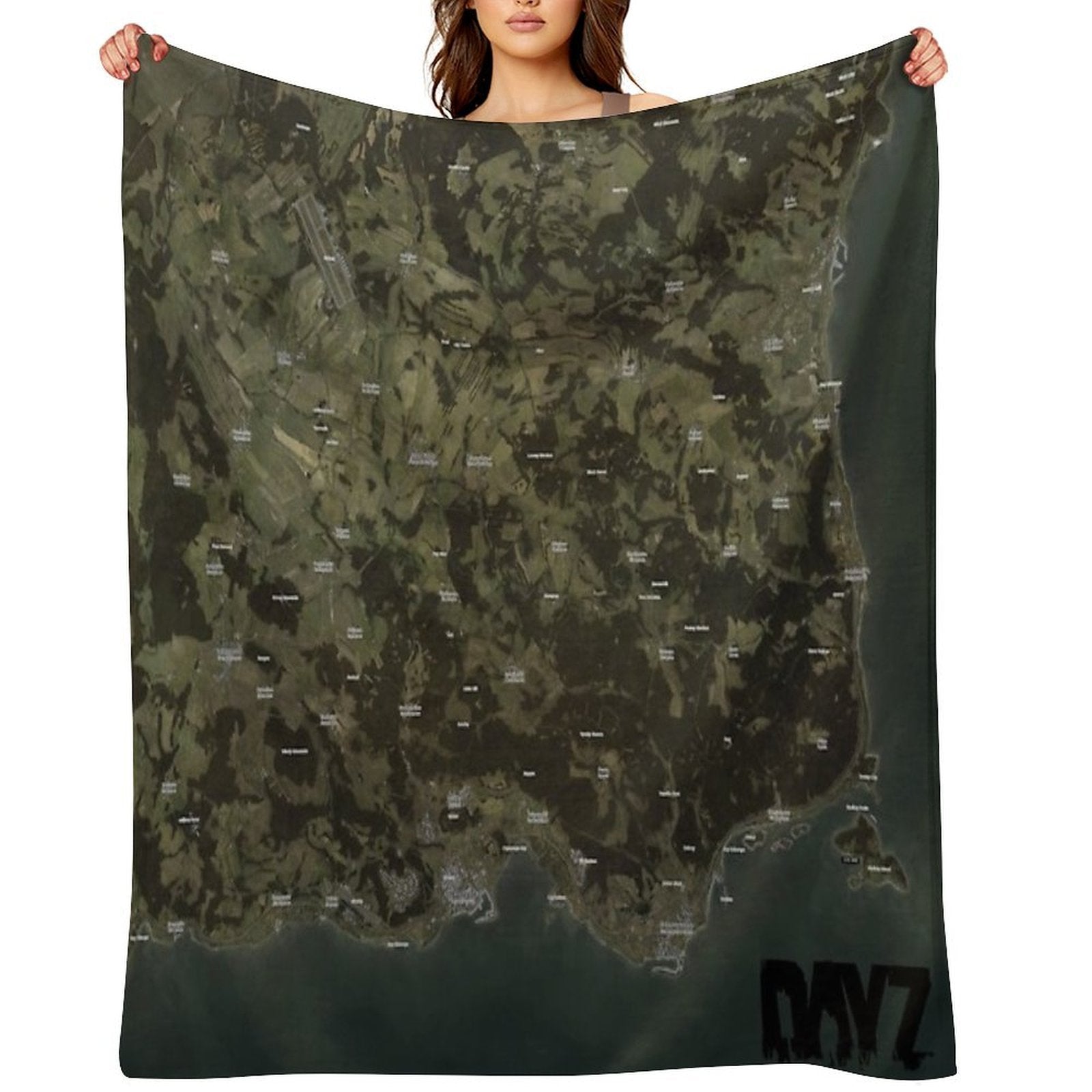 Day Z Map Anti-pilling Throw Blanket