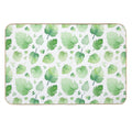 Watercolor Monstera Leaves Pattern  Fade-Resistant Bath Mat