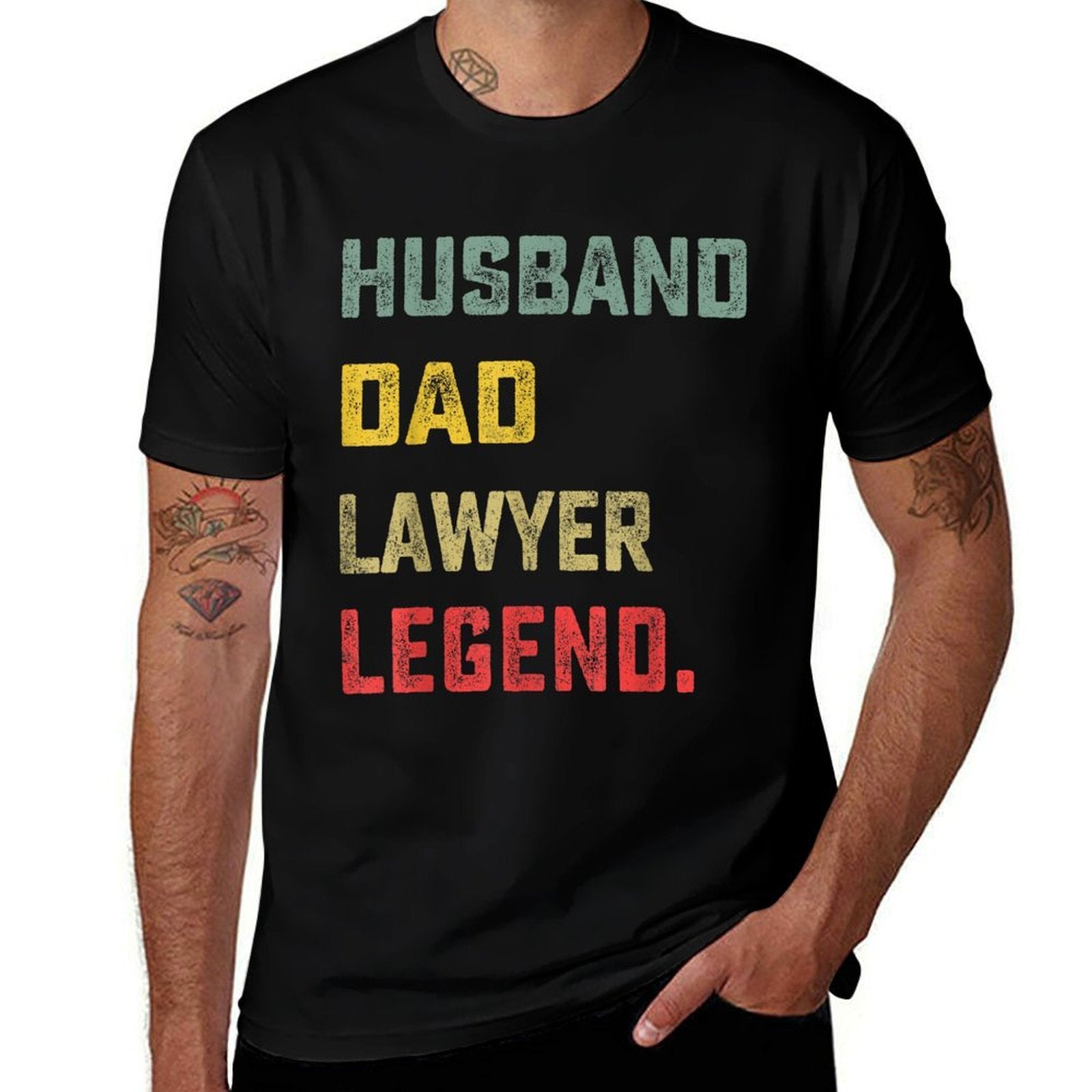 Husband, Dad, Lawyer, Legend Fathers Day Funny  Cotton T-Shirt
