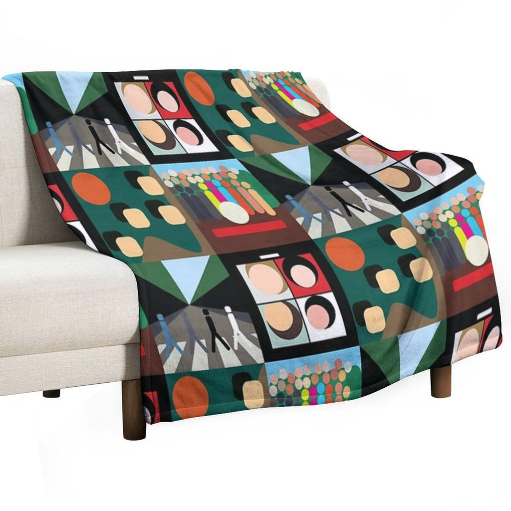 The Beatles Minimal Album Covers Compact Throw Blanket