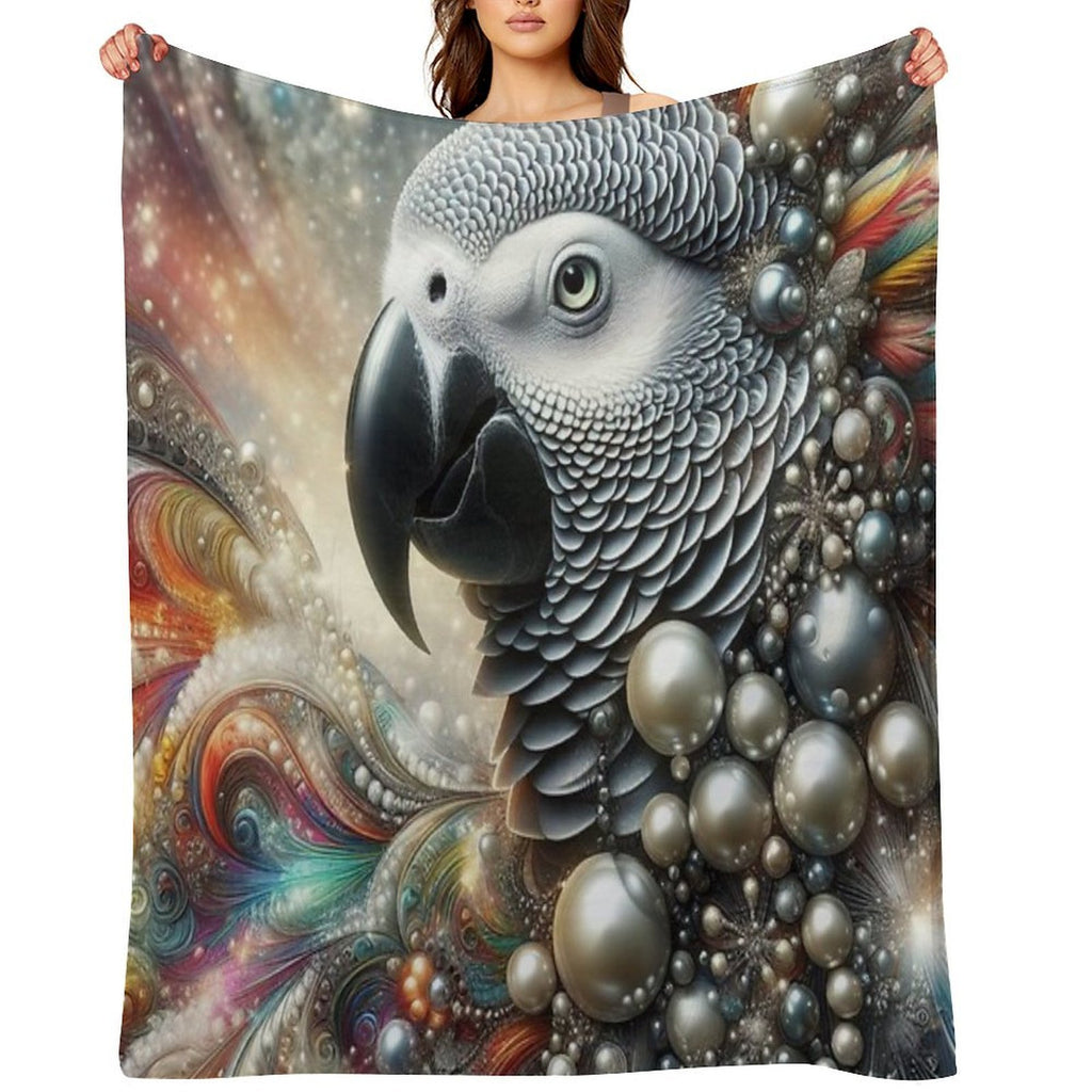 African Gray Parrot Shrink-resistant Throw Blanket