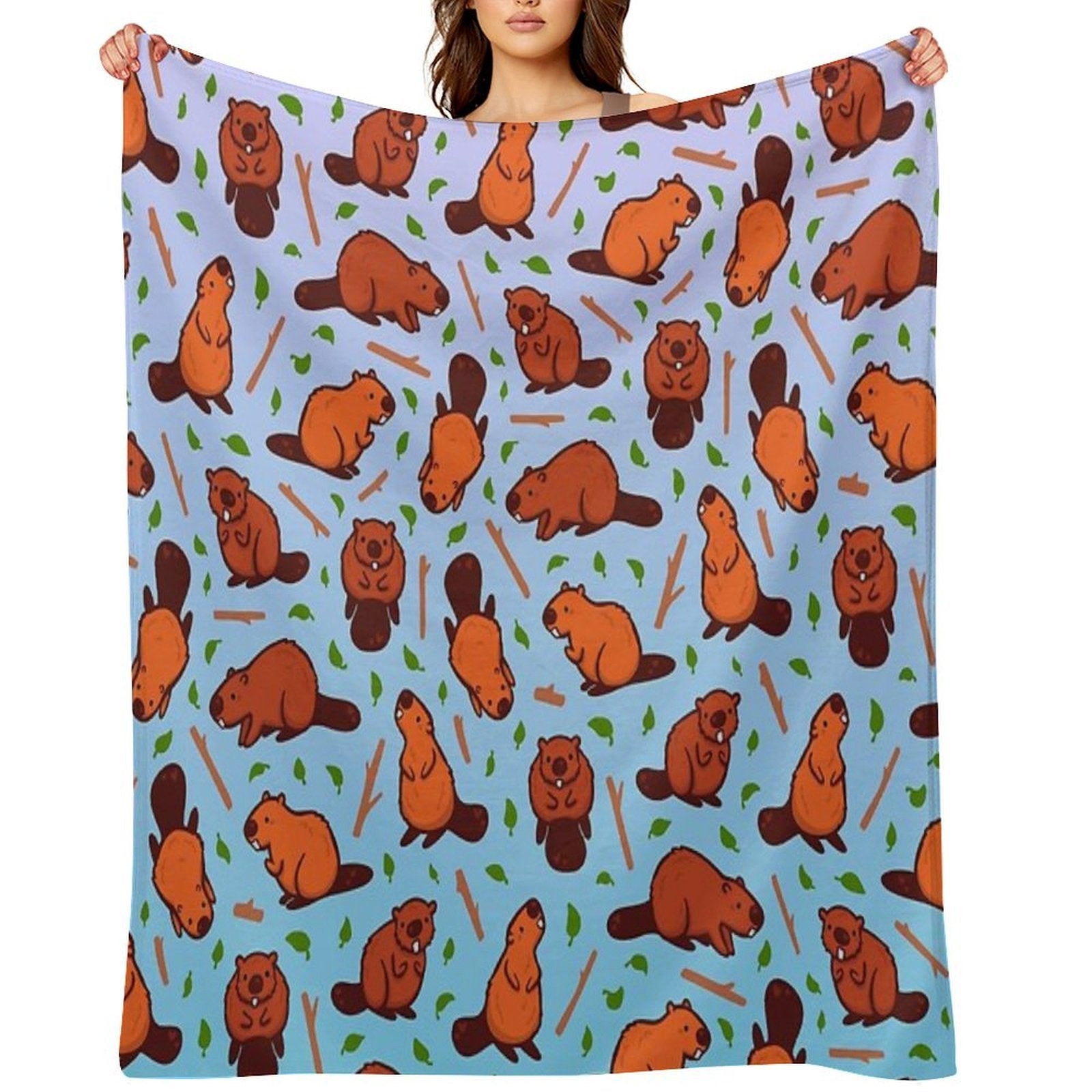 Beaver FevEr Anti-pilling Throw Blanket