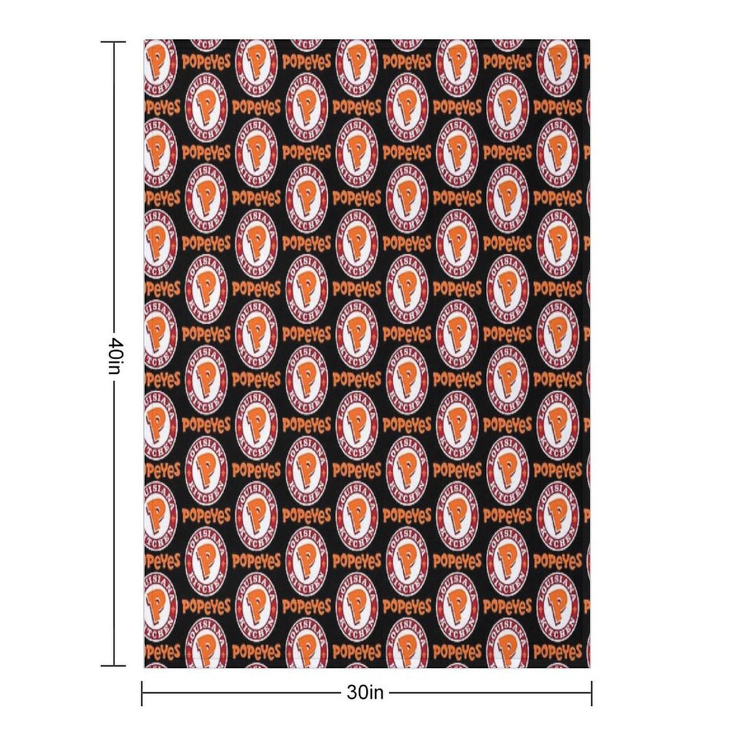 Louisiana Kitchen Popeyes Classic Logos Premium Throw Blanket