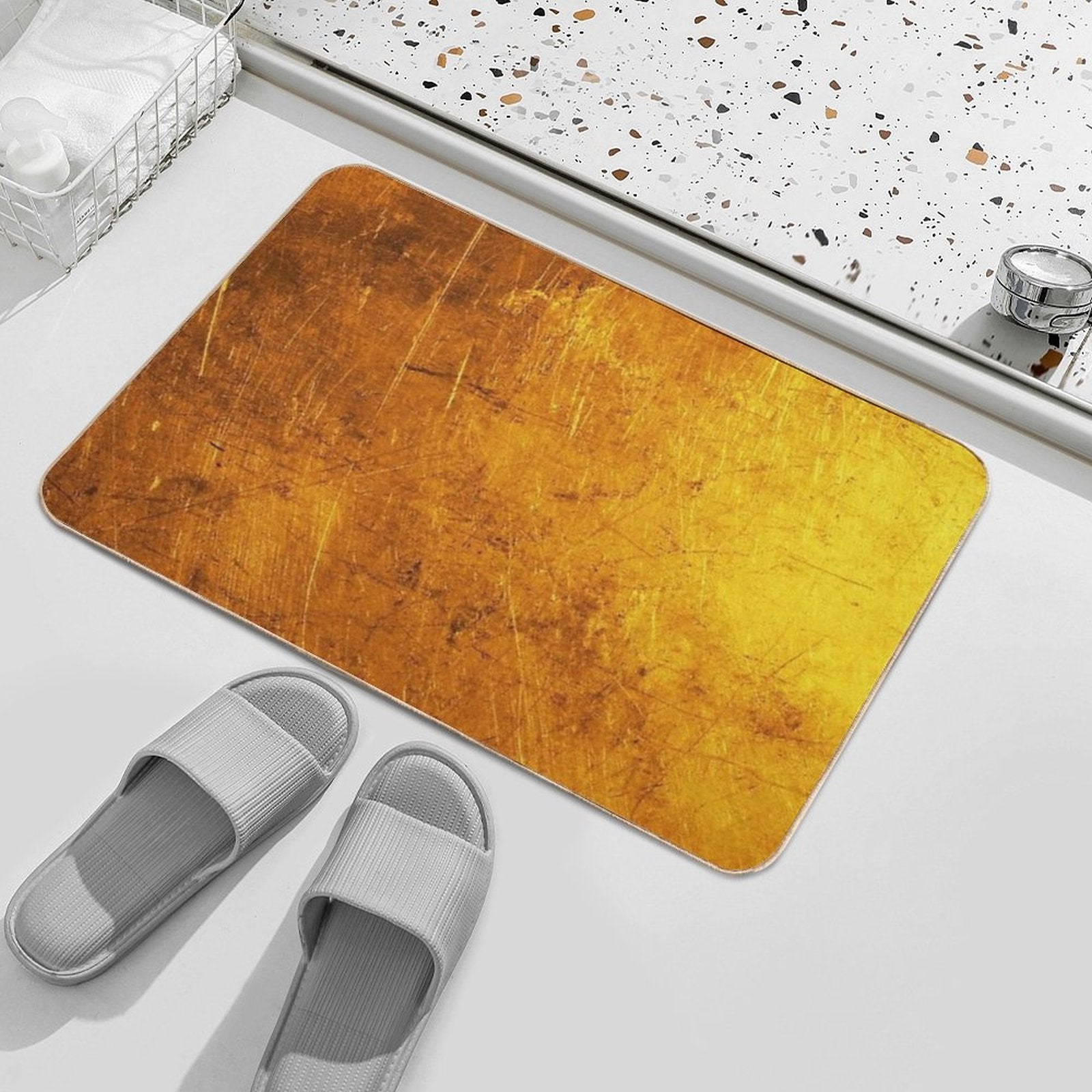 Shimmering Gold  Non-Slip Bath Mat