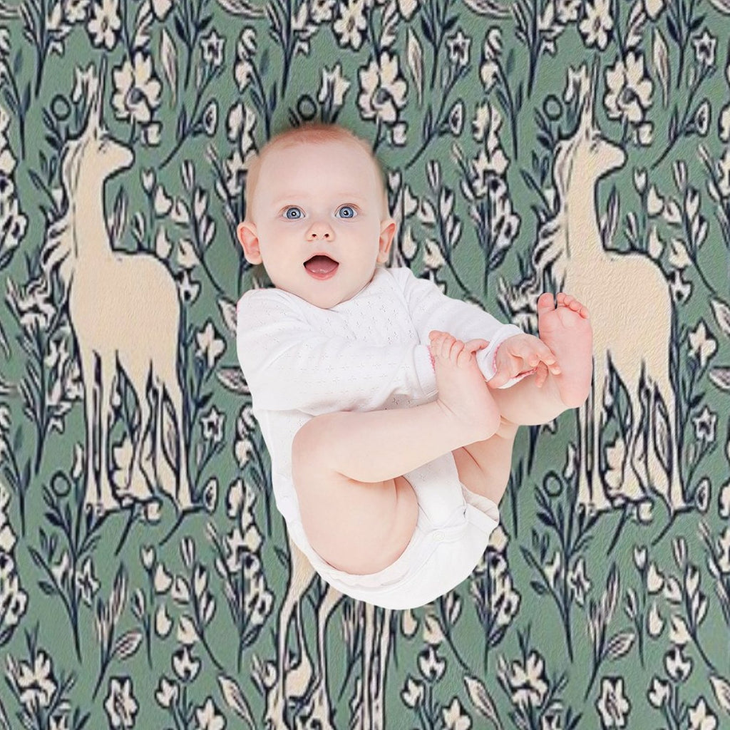 The Last Unicorn Ethereal Forest Print Comfort Throw Blanket