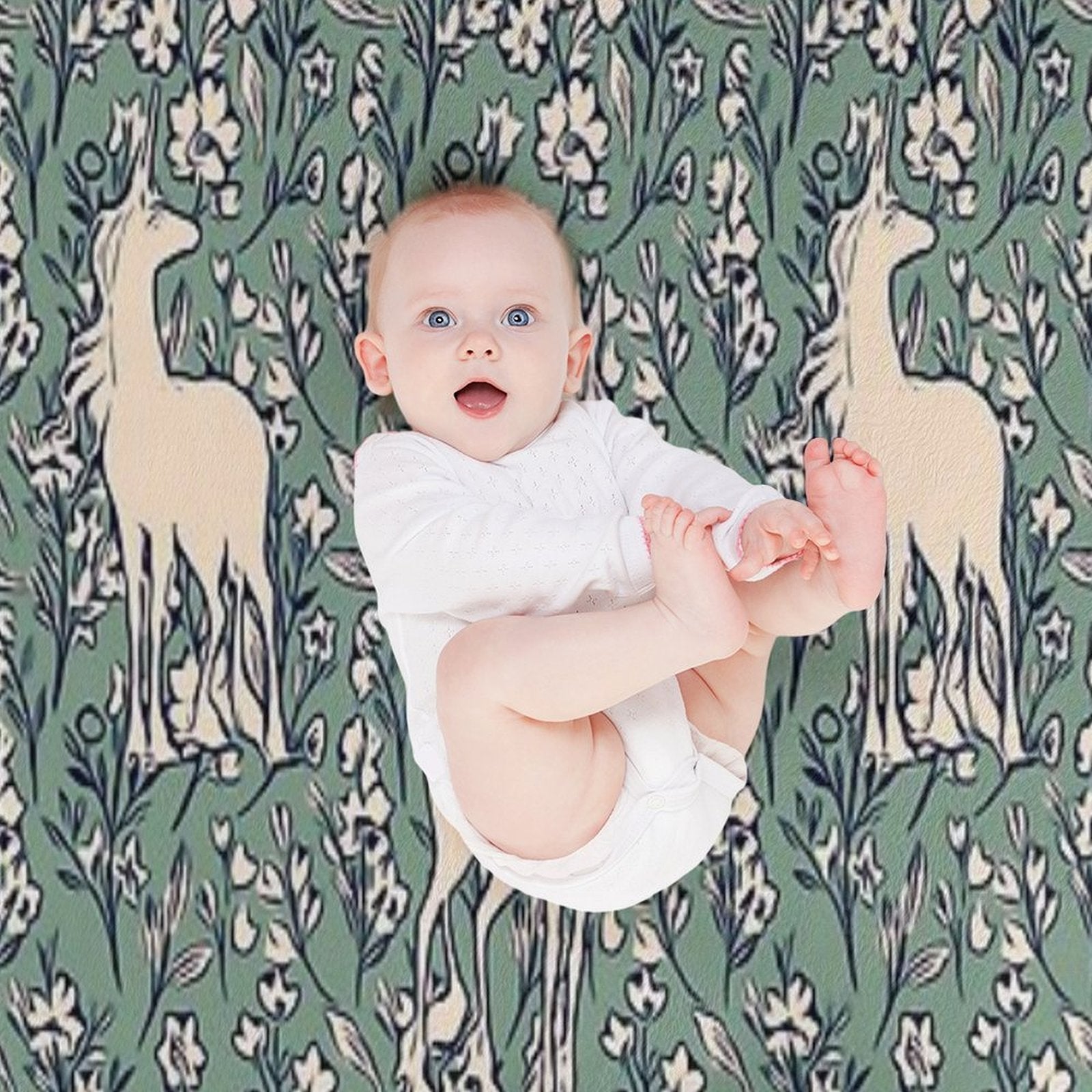 The Last Unicorn Ethereal Forest Print Comfort Throw Blanket