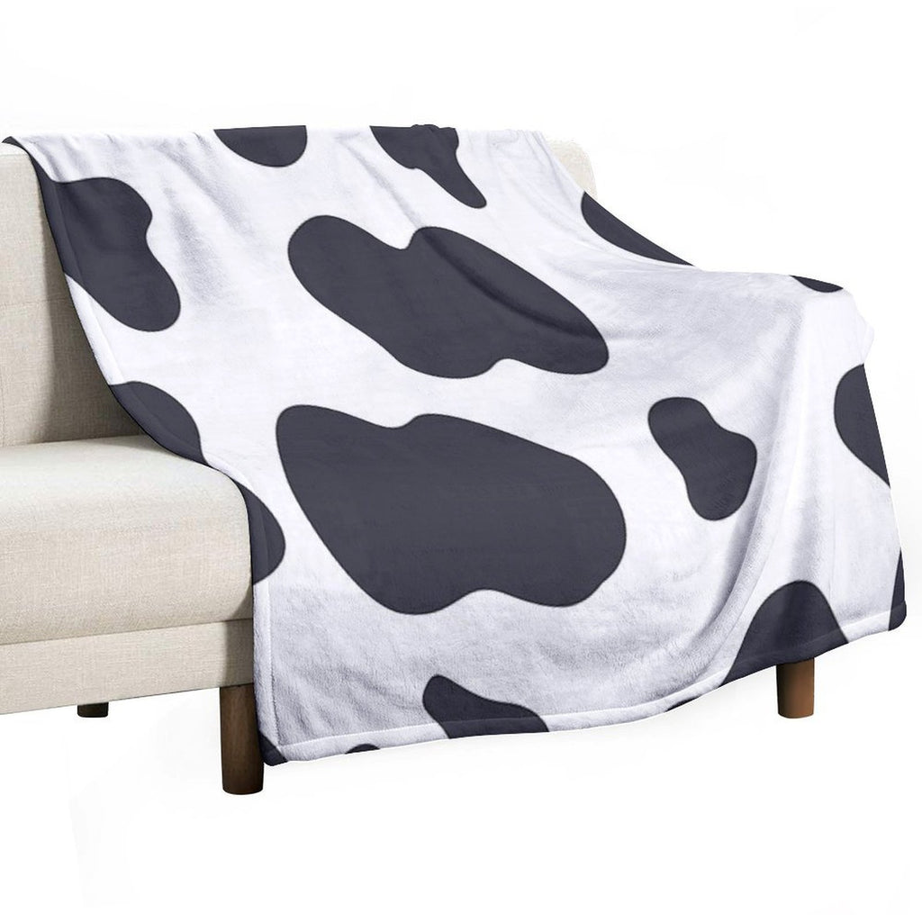 Cute Cow Pattern Animal Print Cow Spots Skin Cow Lover Lightweight Throw Blanket