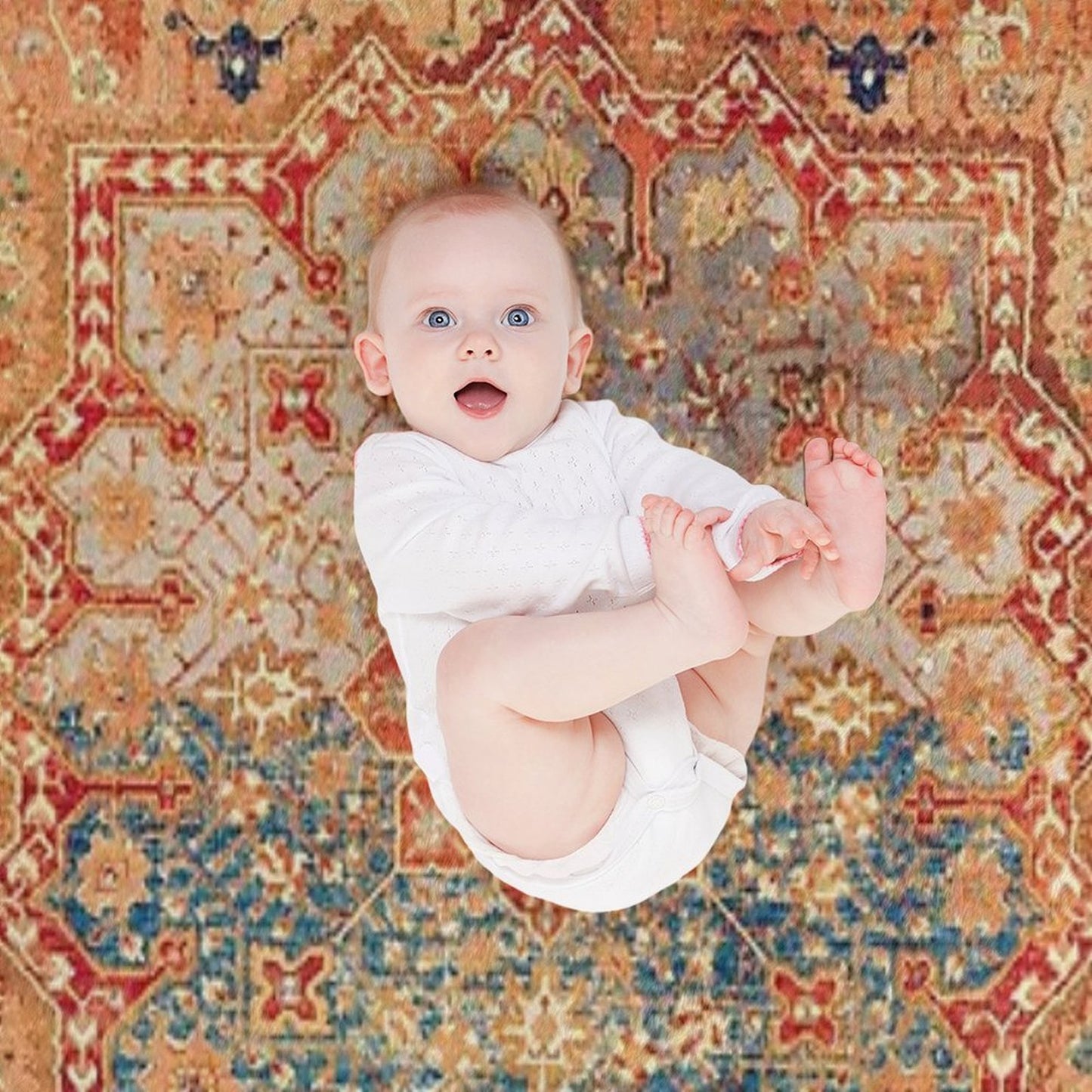 16th Century Persian Carpet Print Velvety-soft Throw Blanket
