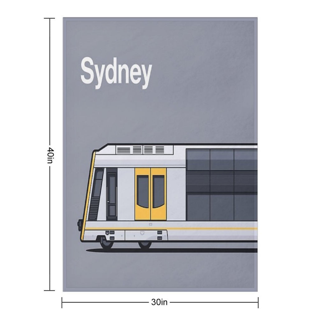 Sydney T Set Grey Tangara World Train Side Australia Versatility Throw Blanket