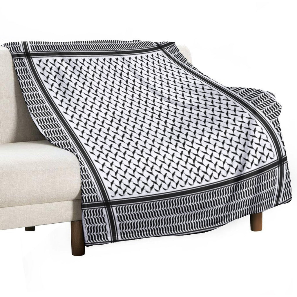 Palestinian Keffiyeh  Palestine Map Pattern Compact Throw Blanket