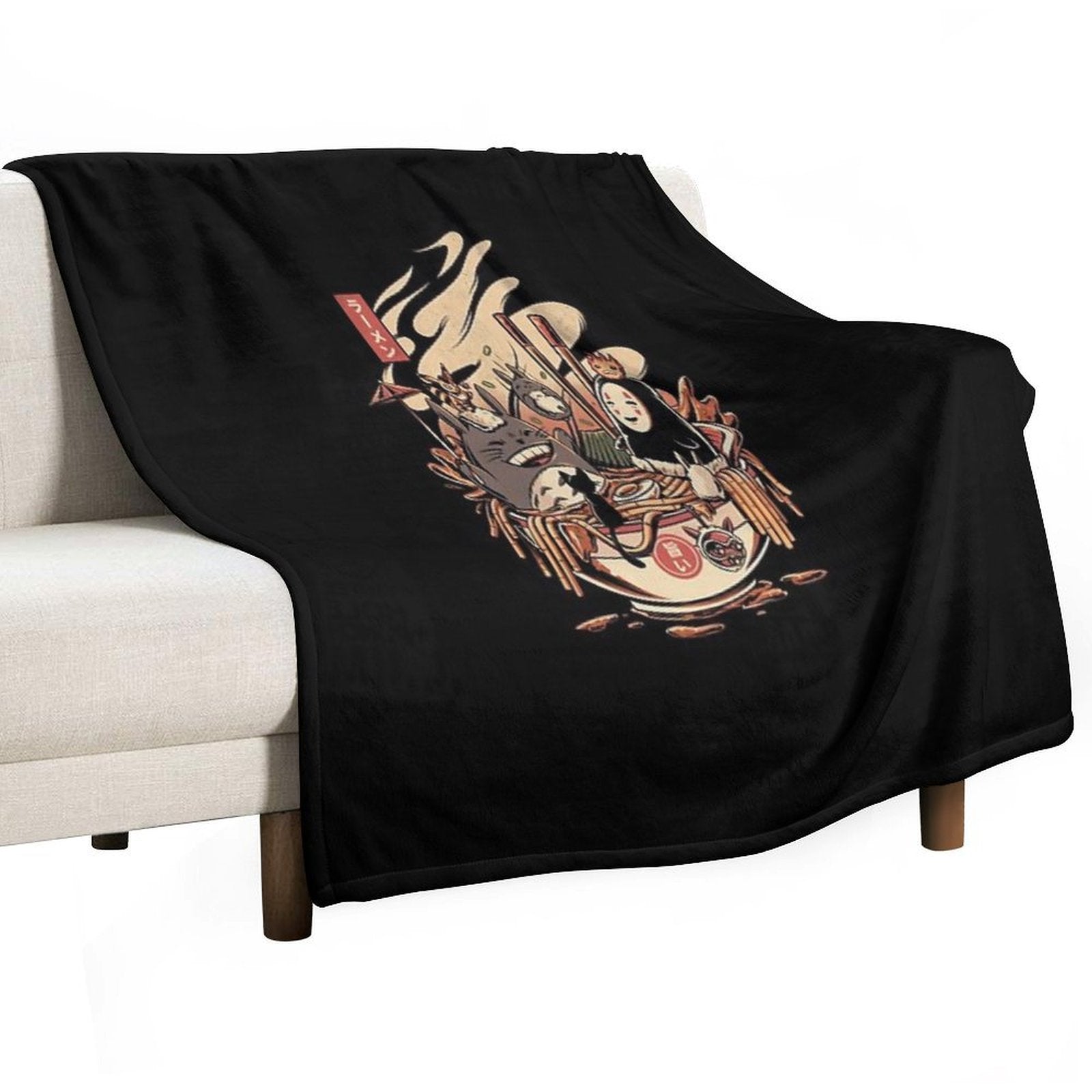 Funny Ramen Premium Throw Blanket
